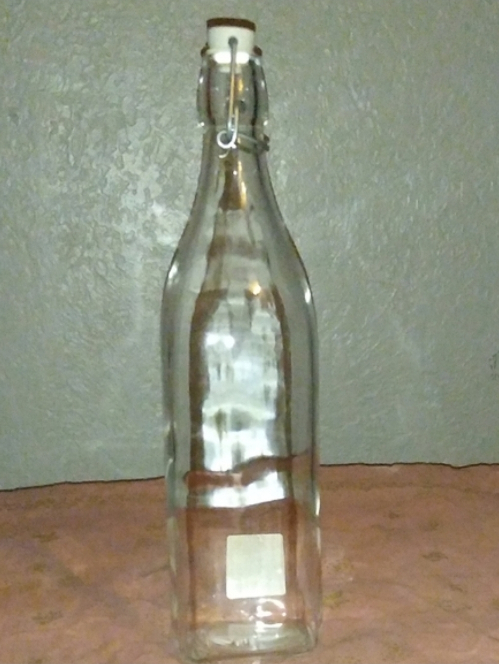 Bormioli Rocco Glass Bottle Square Bottom Clamp Lid Swing Top Water Juice Wine